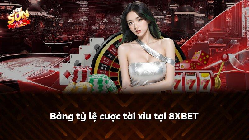 Bảng tỷ lệ cược tài xỉu tại 8XBET